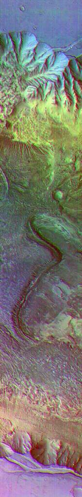 Kanion Candor Chasma w podczerwieni