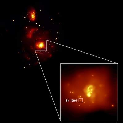 Galaktyka M51 w obiektywie Chandry