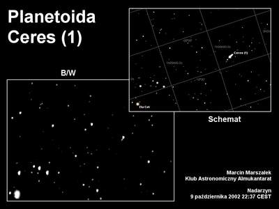 Planetoida Ceres, 9 października 2002 godzina 22:37