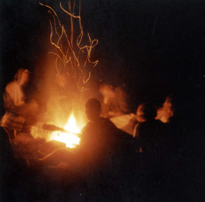 Ognisko na obozie 2002