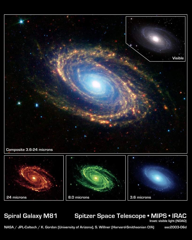 M81 - zdjęcie z Teleskopu Spitzera