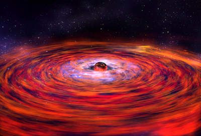 Dysk akrecyjny wokół gwiazdy neutronowej
