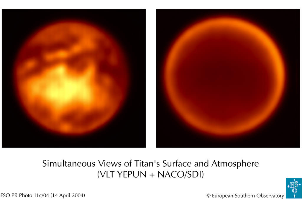 Widok powierzchni i atmosfery Tytana