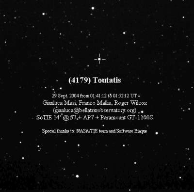 Przelot planetoidy 4179 Toutatis