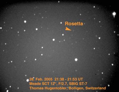 Sonda Rosetta sfotografowana przez astroamatora