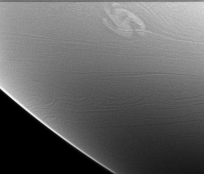 Burza na Saturnie (zdjęcie oryginalne)