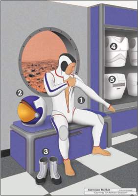 Astronauta w bioskafandrze