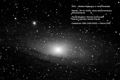 Obóz w Rączkach - zdjęcie galaktyki M31