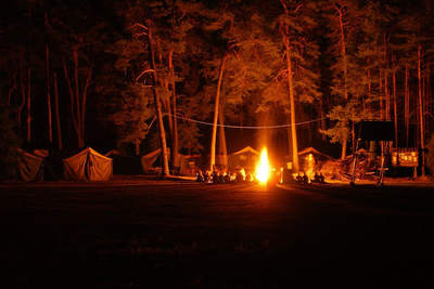 obóz dla młodszych 2013 - ognisko