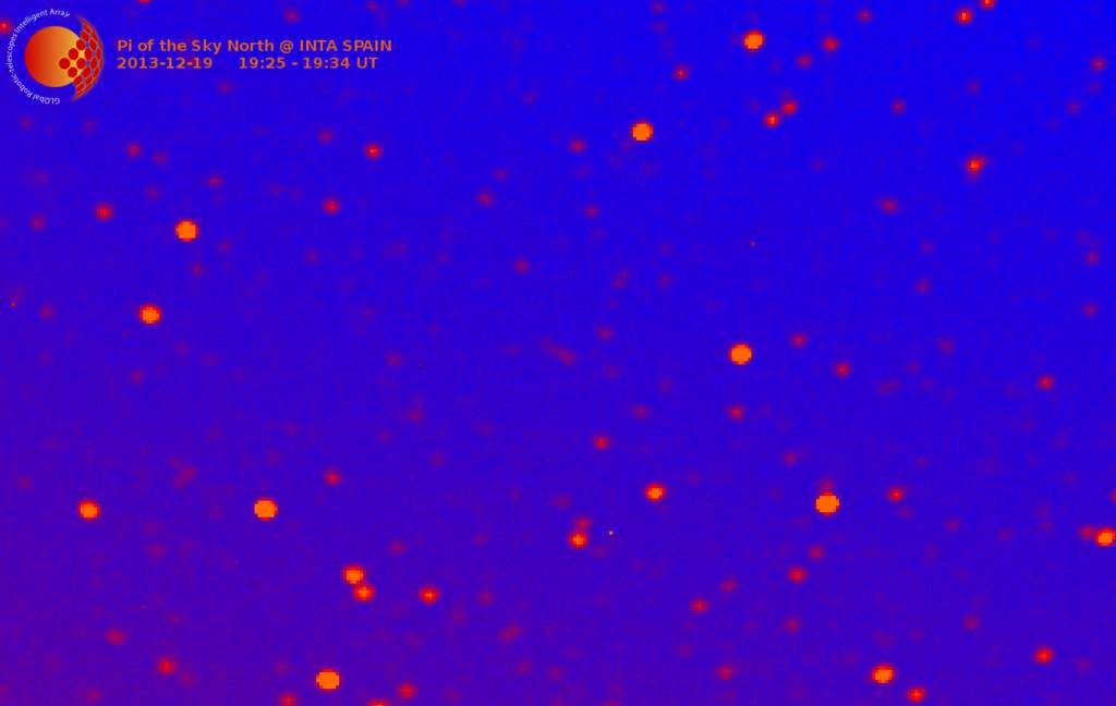 Sonda Gaia widziana z obserwatorium Pi of the Sky w INTA przez kamerę nr 31
