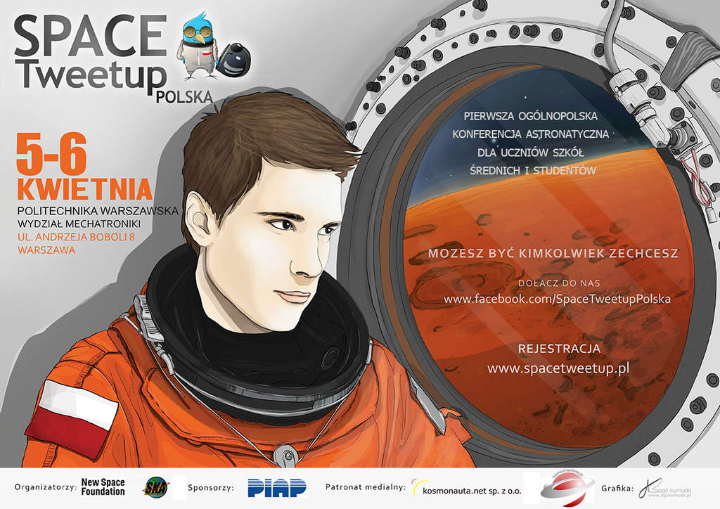 Space Tweetup Polska - plakat