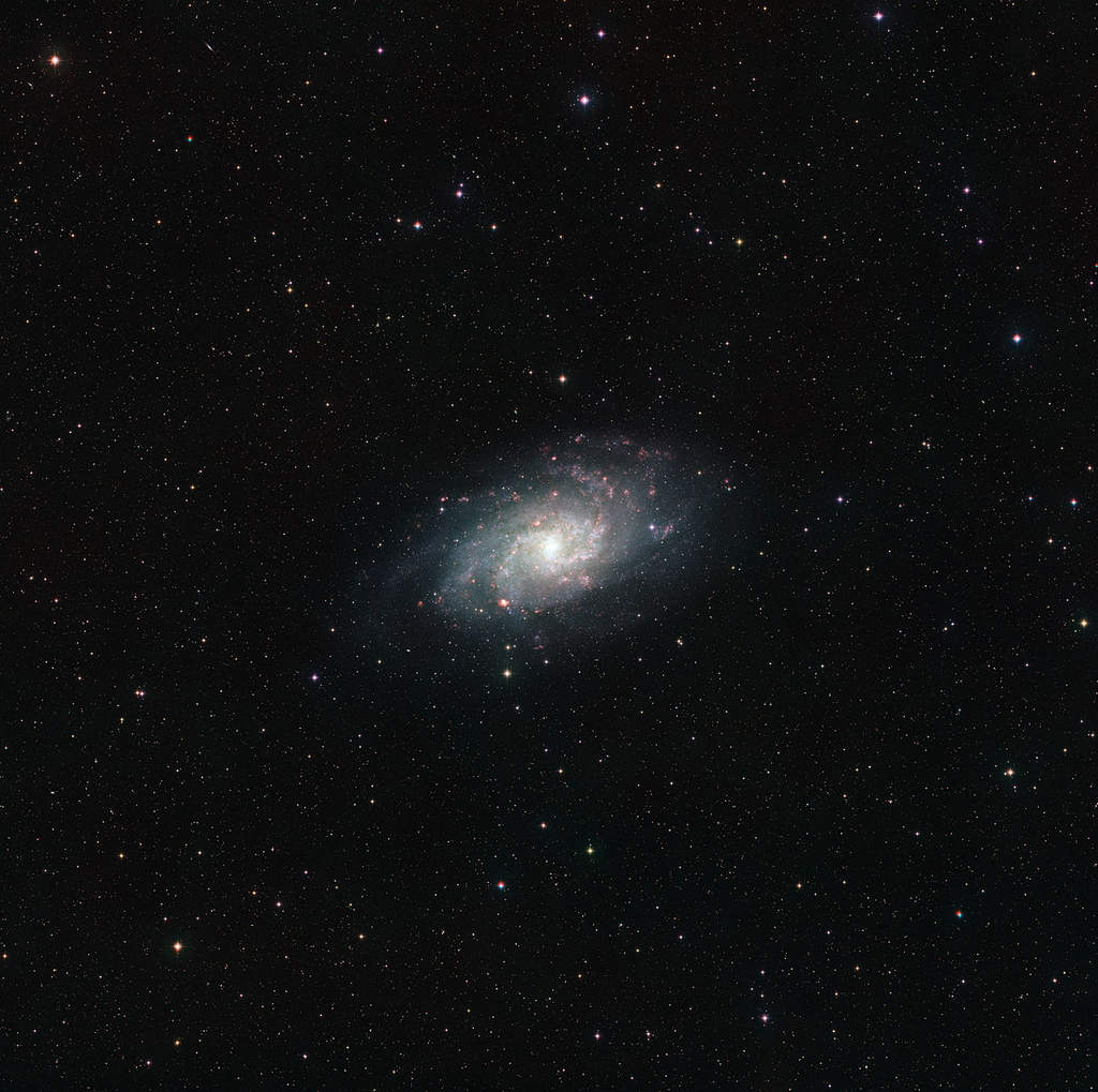 Galaktyka M33 – szerokokątne zdjęcie z Digitized Sky Survey 2