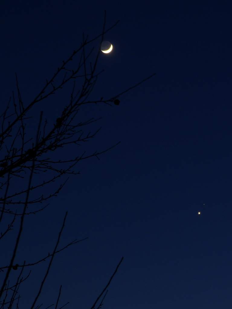 Księżyc, Wenus, Mars, 21 lutego 2015