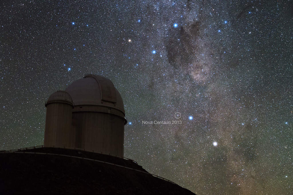 Nova Centauri 2013 widoczna z La Silla