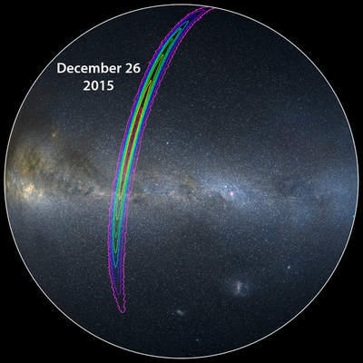 Mapowanie nowego odkrycia LIGO na niebie.