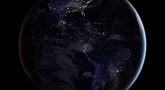Ziemia nocą - jeden z trzech obrazów nocnej półkuli ziemskiej