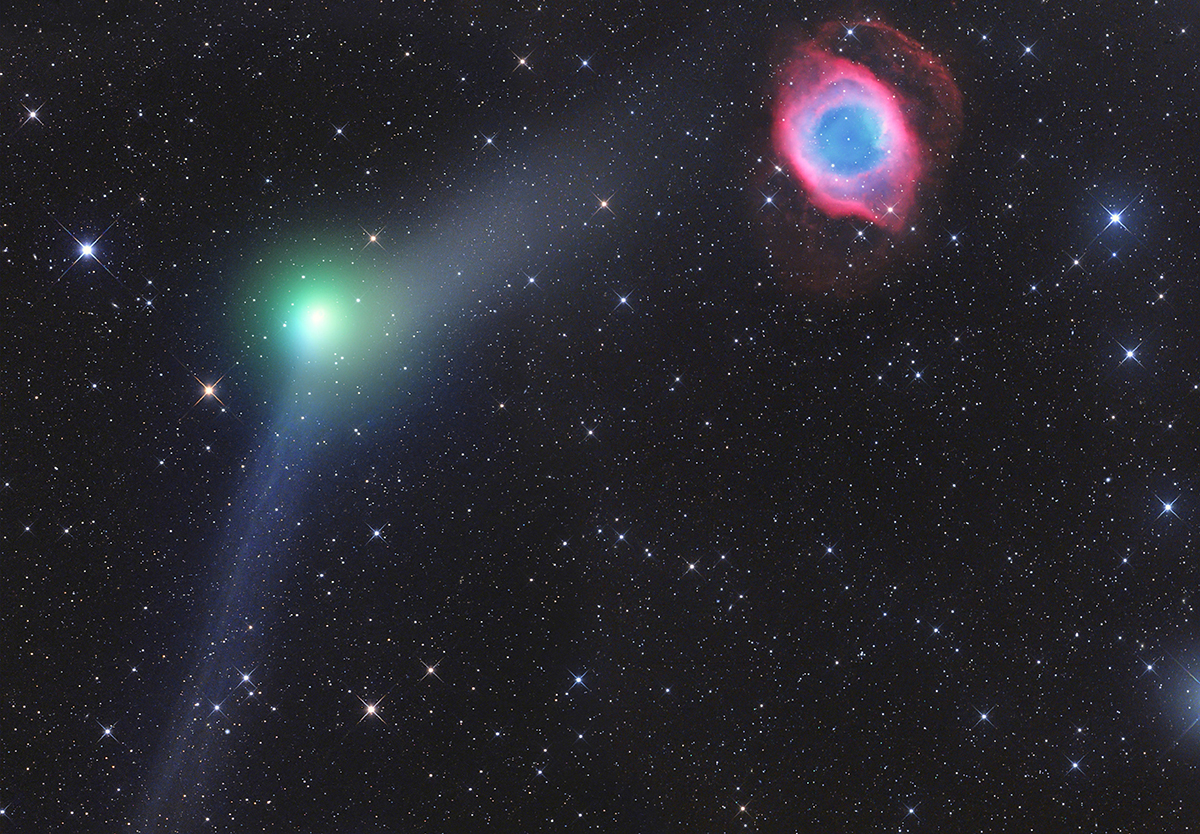 Spotkanie Komety i Mgławicy Planetarnej –
„Robotic scope”