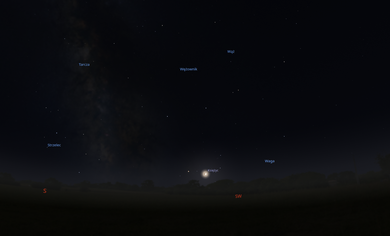 Niebo w sierpniu 2023 roku