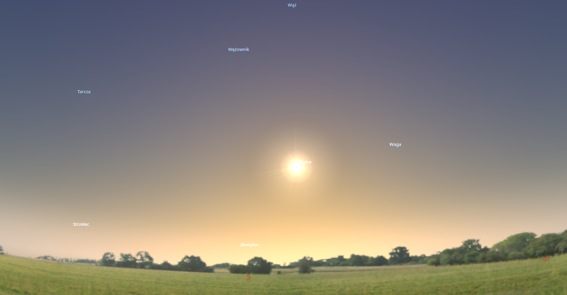 Niebo w listopadzie 2023 roku