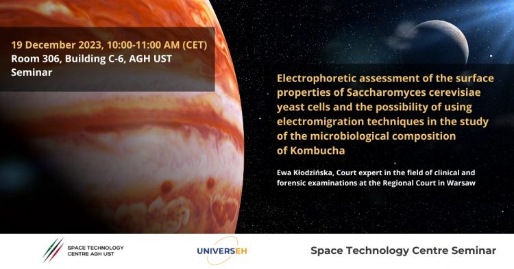 Seminarium: Elektroforetyczna ocena właściwości powierzchni komórek drożdży Saccharomyces cerevisiae @ Centrum Energetyki AGH, sala 306, Budynek C-6