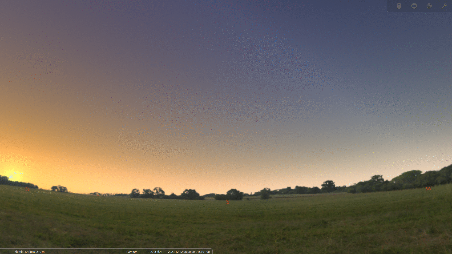 Niebo w grudniu 2023 roku