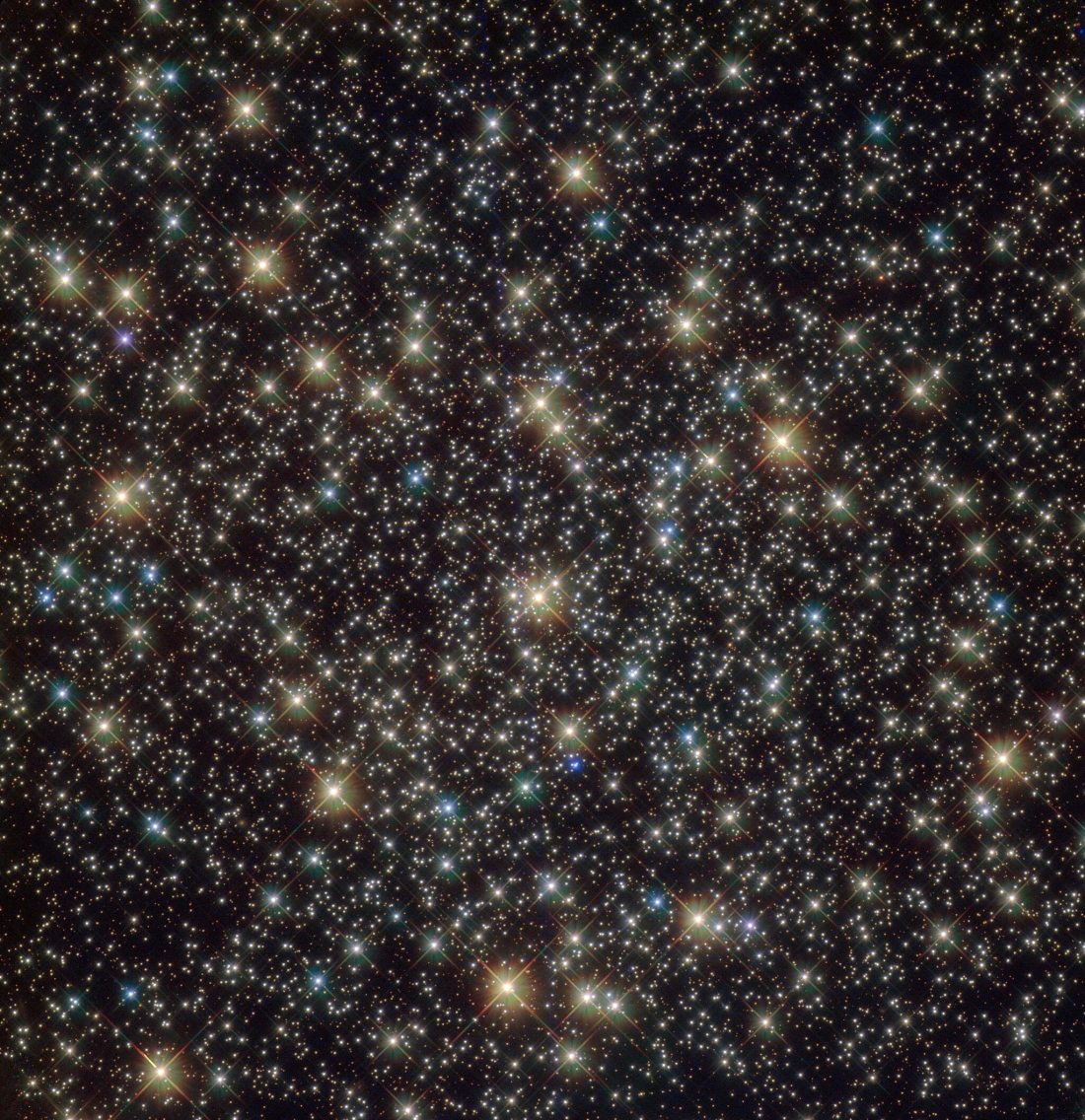 Zbiór gwiazd (o różnych temperaturach) gromady kulistej C79. Znaczna większość gwiazd wydaje się być losowo porozrzucana na zdjęciu.