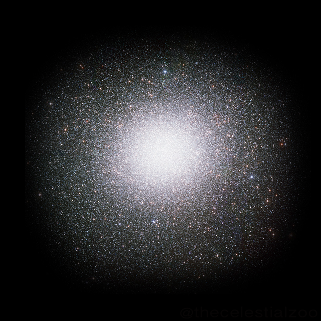 Zdjęcie Omegi Centauri, największej gromady kulistej w Drodze Mlecznej.