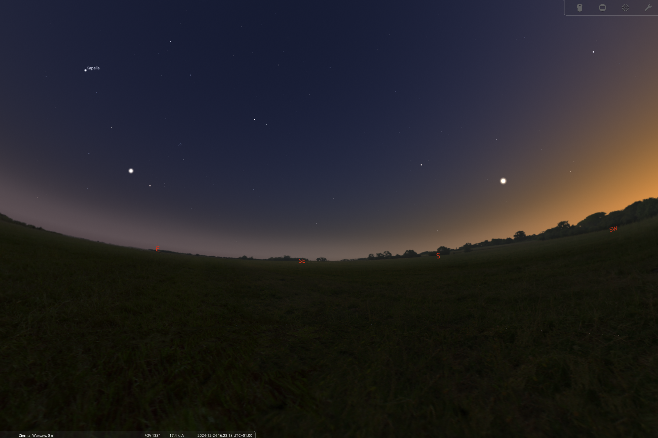 Niebo w grudniu 2024