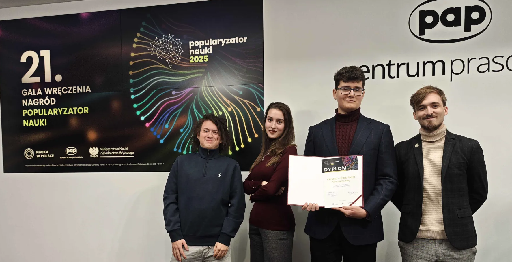 AstroNET finalistą konkursu Popularyzator Nauki 2025