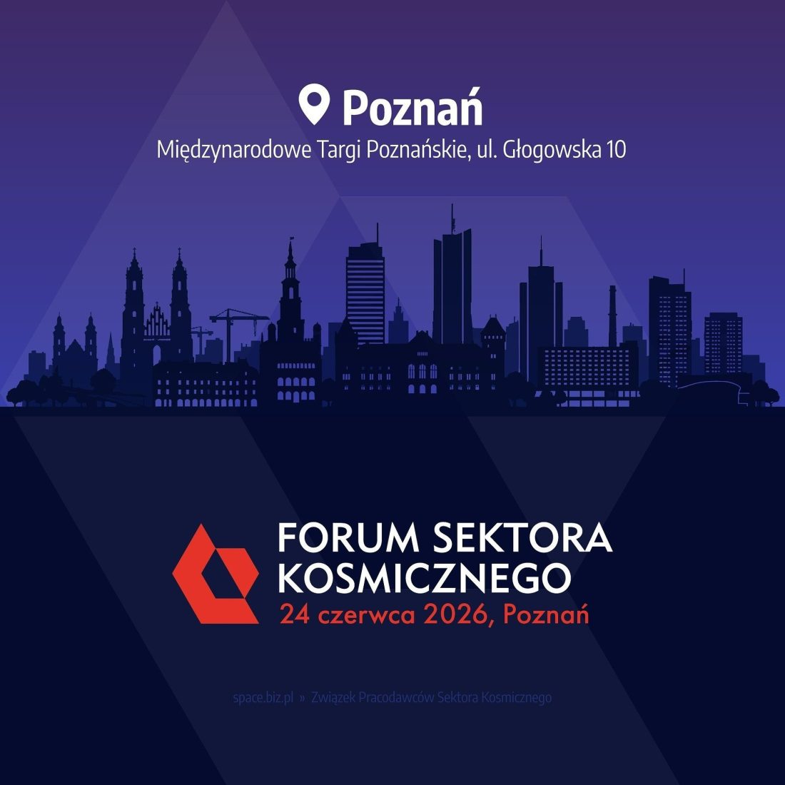 Plakat 5 edycji Forum Sektora Kosmicznego odbywającego się 24 czerwca 2026 roku w Poznaniu
