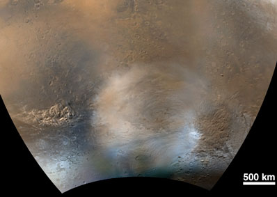 Burze pyłowe na Marsie