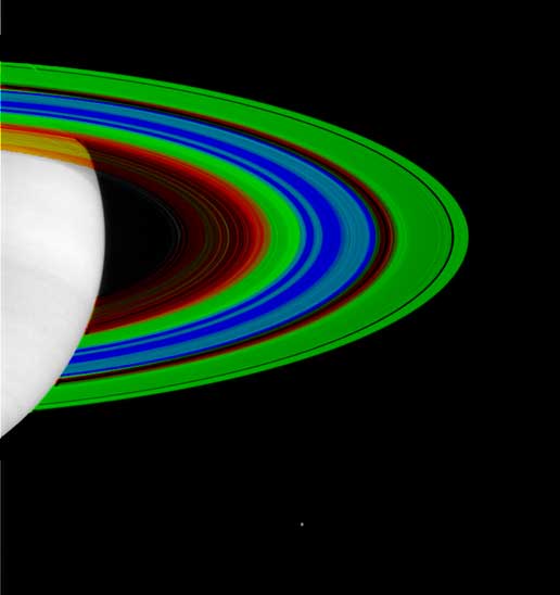 Temperatura pierścieni Saturna zmierzona przez sondę Cassini