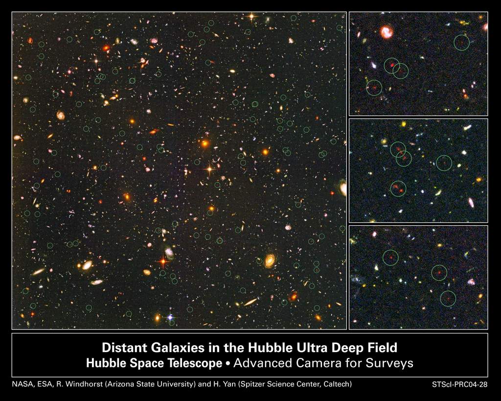 HUDF - najdalsze galaktyki widziane ludzkim okiem
