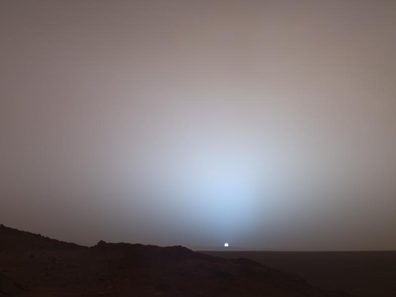Zachód Słońca na Marsie okiem Spirita