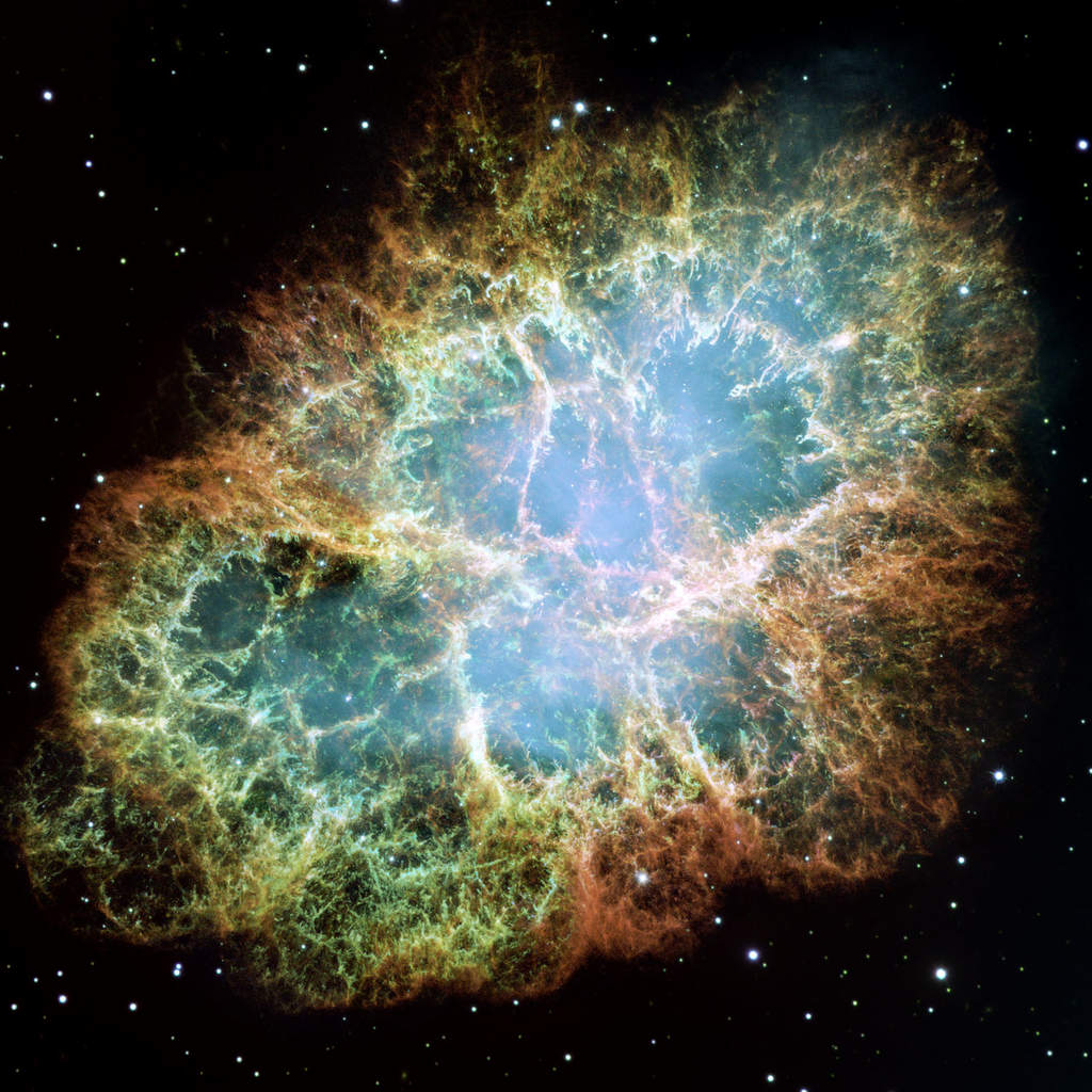Mgławica Krab - mozaika Hubble'a