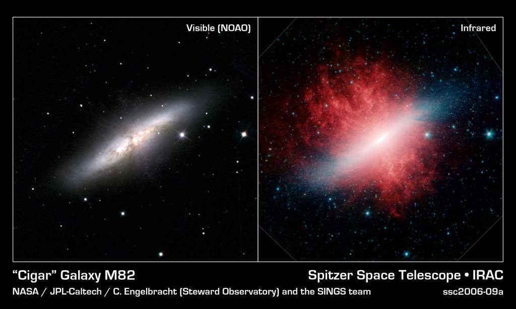 M82 w podczerwieni