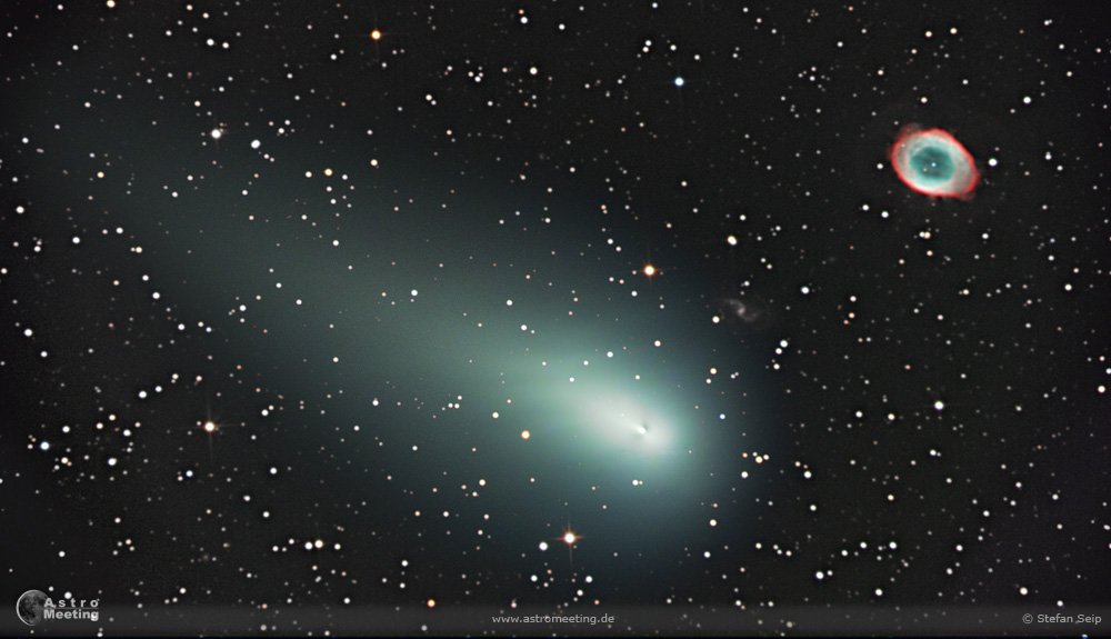 Kometa 73P/Schwassmann-Wachmann 3 i M57