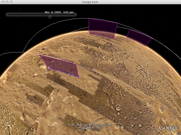 Mars w Google Earth