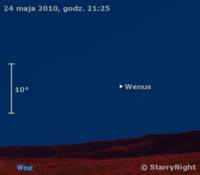 Położenie Wenus w czwartym tygodniu maja 2010