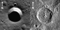Zdjęcie kraterów na Merkurym wykonane z orbity przez MDIS.