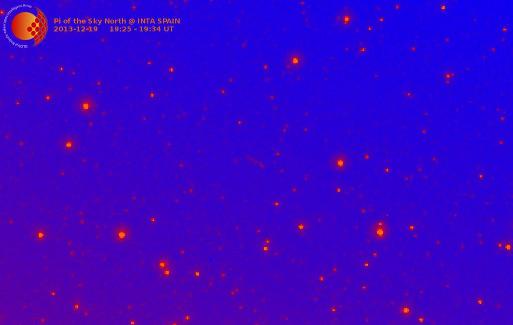 Sonda Gaia widziana z obserwatorium Pi of the Sky w INTA przez kamerę nr 42