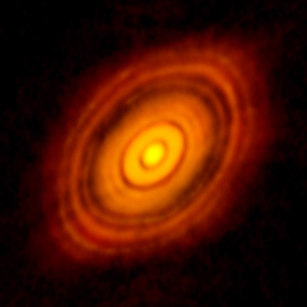 Gwiazdę HL Tau i jej dysk protoplanetarny