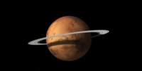 Wizja arystyczna Marsa z pierścieniem