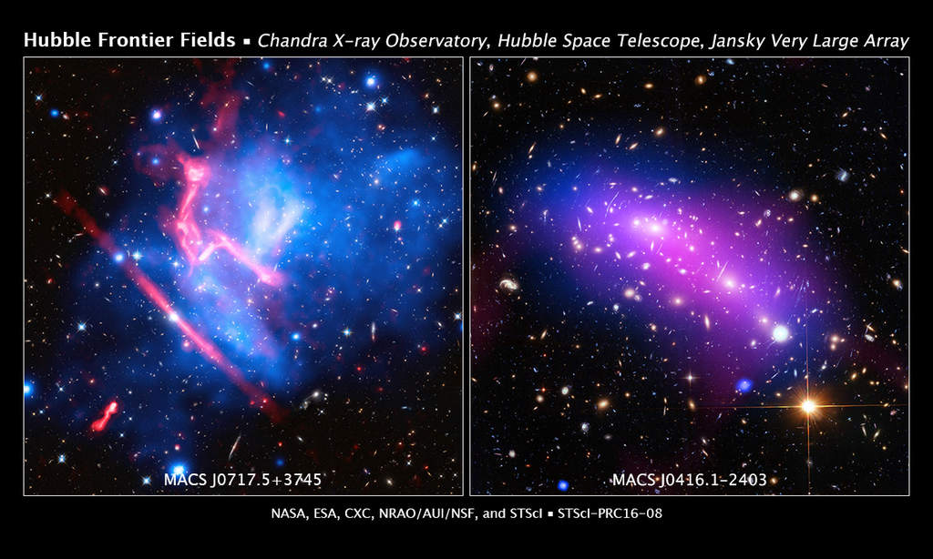 Gromady galaktyk MACS J0416 i MACS J0717.