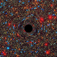 Czarna dziura w NGC 1600.