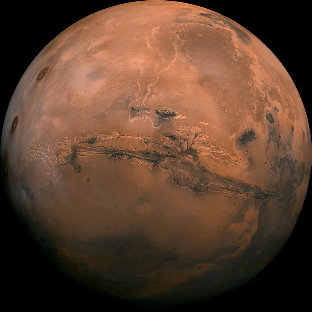 Zdjęcie Marsa z wyeksponowaną Doliną Marinera
